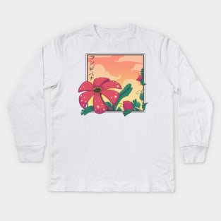 Venus Bulb Flower Kids Long Sleeve T-Shirt